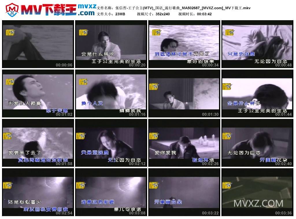 张信哲-王子公主(MTV)_国语_流行歌曲_MA502687